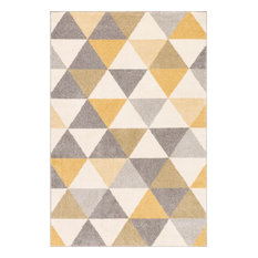 Well Woven Mystic Alvin Modern Geometric Gold 5'3"x7'3" Area Rug