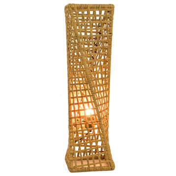 Phuket 27" Handcrafted Rattan Table Lamp, Natural