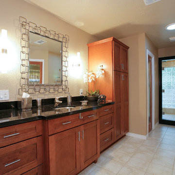 Master bathroom , closet and exercise room