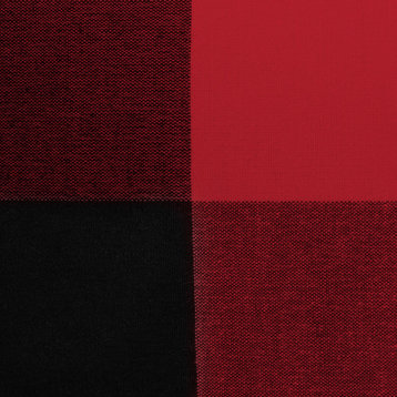 DII Polyester Bin Buffalo Check Red/Black Rectangle Medium
