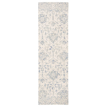 Safavieh Dip Dye Collection DDY901 Rug, Light Blue/Ivory, 2'3"x8'