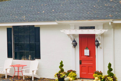 Inspiration for an eclectic garage remodel in Boston