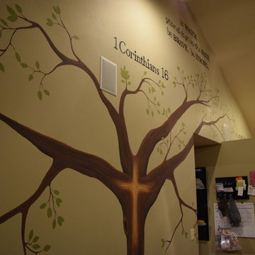 Tree Mural with Scripture
