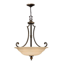 Plymouth Bowl Chandelier with Mocha Glass - Chandeliers