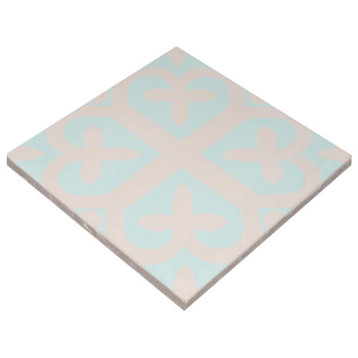Trivoli Handmade Cement Tile, Gray/Green, 1 Tile
