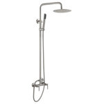 Designer Outdoor Showers - Elona Wall Mount Stainless Steel Dual Function Outdoor Shower, Brushed Stainless - The Elona stainless steel wall mounted outdoor shower is the perfect addition to any outdoor space. Made from durable stainless steel, this shower is built to last. Available in brushed stainless steel or matte black. Easy to install thanks to the adjustable installation adapters. The Elona outdoor shower is surface mounted, making it also ideal for retrofitting your existing outdoor shower without a remodel.