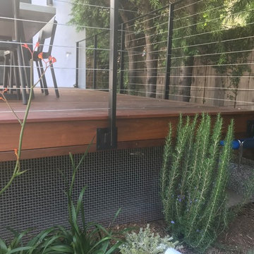 IPE deck with Iron cable railing