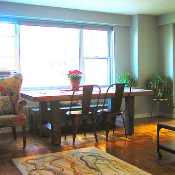 Living/Dining Room with open kitchen to the right
