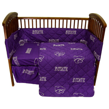 Kansas State Wildcats Baby Crib Fitted Sheet Pair, Solid, 2 Fitted Sheets