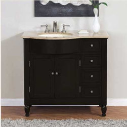 Accord Contemporary 26 inch Traditional Single Sink Bathroom Vanity - Bathroom Vanities And Sink Consoles