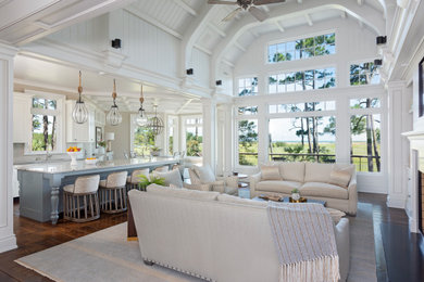 Inspiration for a transitional living room remodel in Charleston