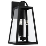 Capital Lighting - Capital Lighting 943732BK Leighton, 3 Light Outdoor Wall - The subtle contrast of the clean arch on top of thLeighton 3 Light Out Black Clear Glass *UL: Suitable for wet locations Energy Star Qualified: n/a ADA Certified: n/a  *Number of Lights: 3-*Wattage:60w E12 Candelabra Base bulb(s) *Bulb Included:No *Bulb Type:E12 Candelabra Base *Finish Type:Black
