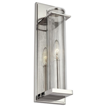 Feiss Silo 1-Light Wall Sconce WB1874PN, Polished Nickel