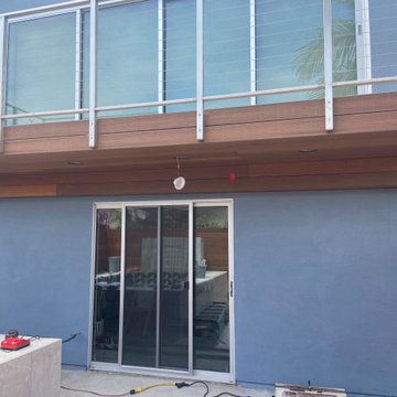 Backyard Remodel with Deck and Sliding Doors