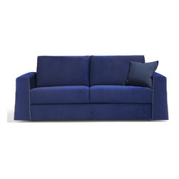 Modern Italian Sofa Bed Temple by Pezzan | Navy Blue - $2,295 - Sleeper Sofas