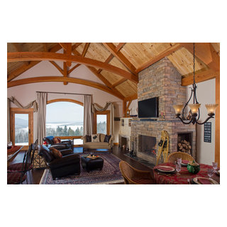 Lodge at Moosehead Lake - Rustic - Living Room - Portland Maine - by ...