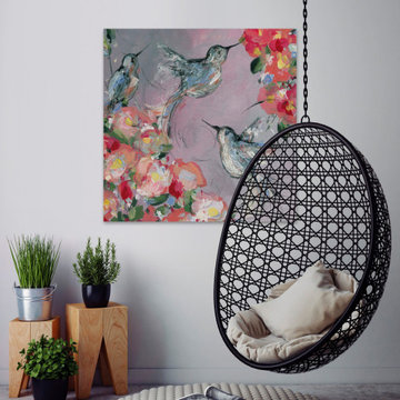 "Whimsical Garden" Painting Print on Wrapped Canvas
