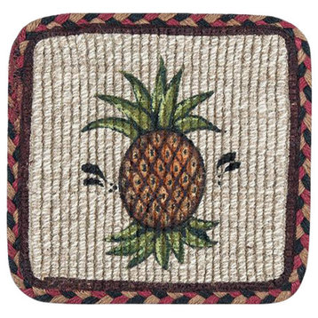 Pineapple Wicker Weave Trivet 9"x9"