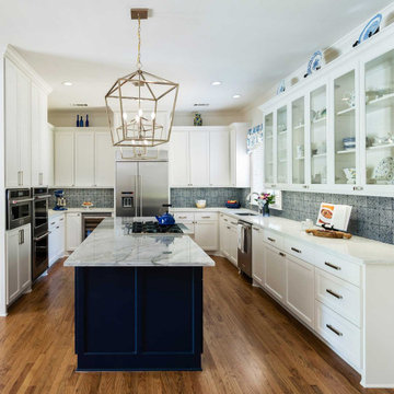 U-Shaped Transitional Kitchen Remodel in Addison