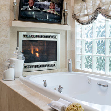 Master Bathroom Fireplace