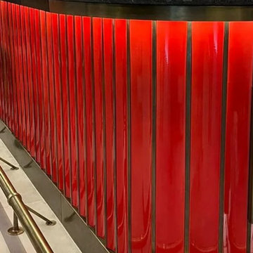 Bar Front Red Tile Ceramic