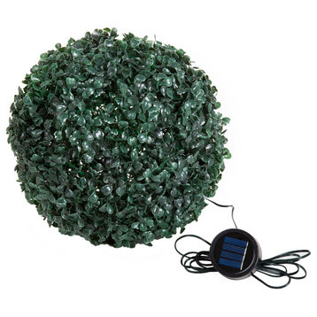 Solar Powered LED Artificial Topiary Ball by Pure Garden