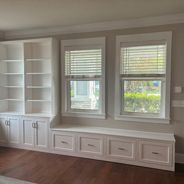 Real Wood Built-In and Window Seat Made to Fit Your Space!