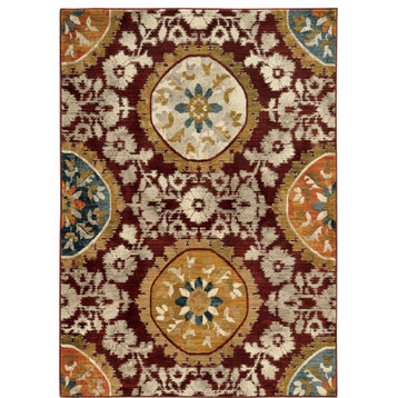 Oriental Weavers Sedona 6366A Red/Gold Area Rug 3'10 X 5' 5