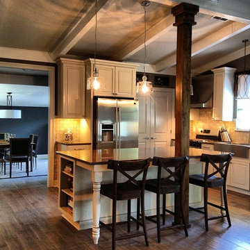 Open concept kitchen/living