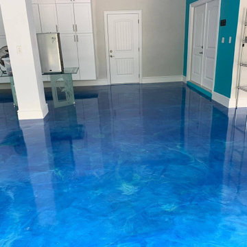 Custom Flooring in a Garage