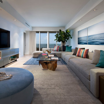 Beach Style Family Room
