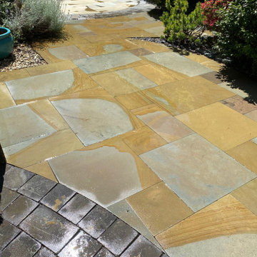 Black Spot Removed from an Indian Sandstone Patio in Bolton-Le-Sands