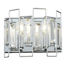 Luxe / Glam 2 Light Vanity Light in Polished Chrome Finish