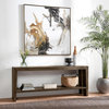Troy Oak Console Table in Antique Brown