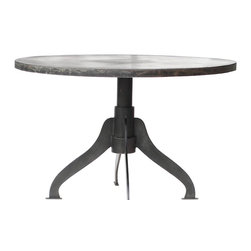 Mortise & Tenon Custom Furniture Store in Los Angeles - Industrial Design Round Metal Dining Table - Dining Tables