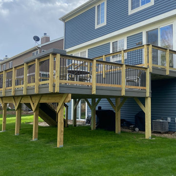 TimberTech Silver Maple Deck with Aluminum Pickets in Cary, IL