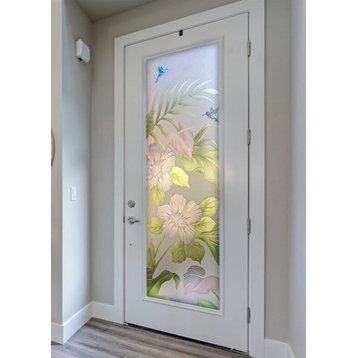 Front Door - Hibiscus Anthurium - Fiberglass Smooth - 36" x 96" - Knob on...