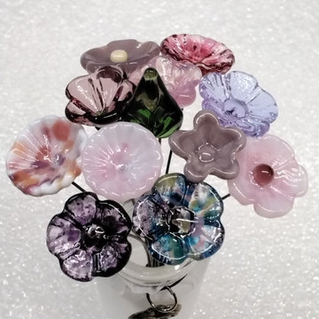 Mini Glass Flower Bouquets