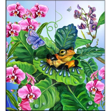 Tile Mural, Poison Dart Frog by Lori Schory