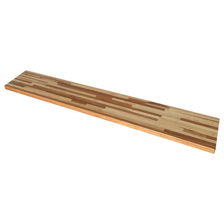 American-Made 1.5" Thick Butcher Block Shelf, Hickory, 12" X 72"