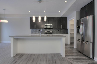 Kitchen - modern kitchen idea in Edmonton