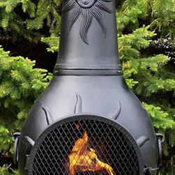 The Blue Rooster Sun Stack Style Chiminea - Chimineas