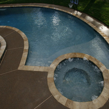 Custom Design Pool, Pergola, and Stone Patio