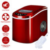 Costway Red Portable Compact Electric Ice Maker Machine Mini Cube 26lb/Day