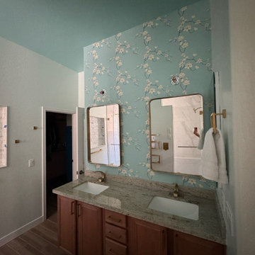 Bathroom wallpaper installation in Carroll Gardens, NY, 11231