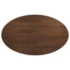 Lippa 78" Oval Wood Dining Table Black Walnut