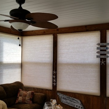 Sun and privacy control in a sunroom