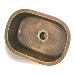 WSBC 3625 Oval Solid Copper Metal Bar Sink - Bar Sinks