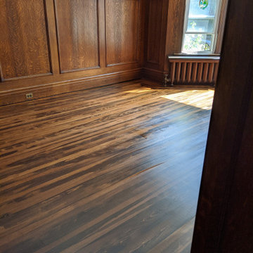 A Sand and Finish, done with a Custom Stain of a beautiful Ash Floor
