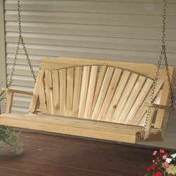 Cedar Fanback Porch Swing - Porch Swings